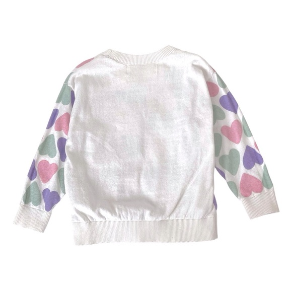 096 H&M Kids Sweater with Heart Design - Pink, Purple, Green - Picture 4 of 4